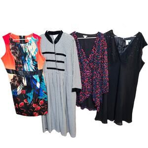 Women's 3X 22W 24W Dresses Wholesale Resell Bulk Lot of 4 Plus XXXL